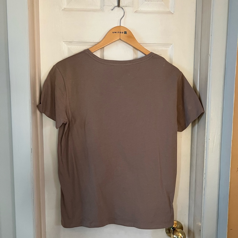 ZARA solid brown tee - Picture 2 of 4